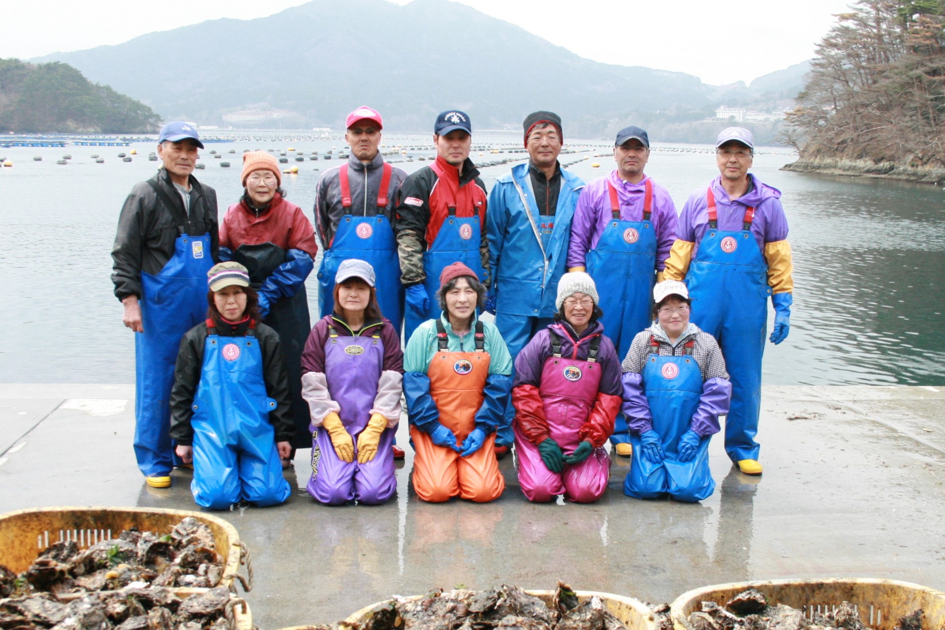 蛸ノ浦地区でがんばる養殖に取り組んでいる皆様